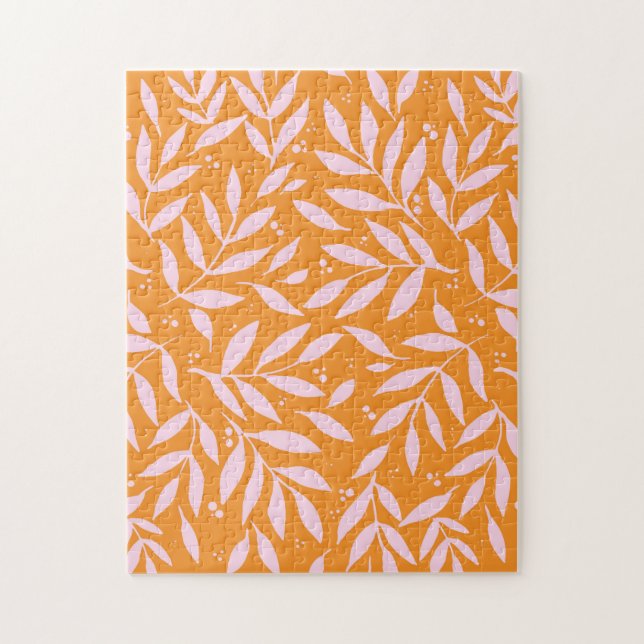 Pretty branches - orange and pink jigsaw puzzle (Vertical)