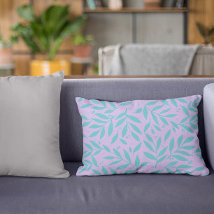 Pretty branches - turquoise and violet teen accent pillow