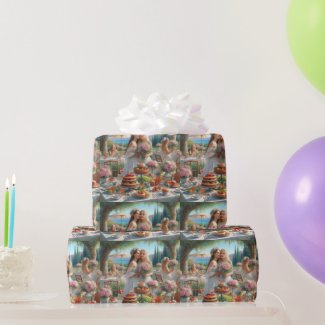 Pretty  Bridal Shower Wedding Party Wrapping Paper