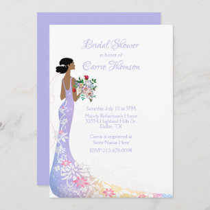 Pretty Bride Bridal Shower Invitation