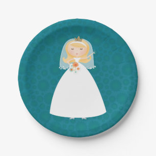 Pretty Bride bridal shower paper plates