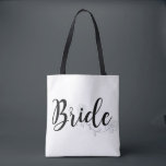 Pretty Bride Custom Tote Bag<br><div class="desc">Pretty white flowers tote bag for the beautiful bride. Personalize the back with custom text.</div>
