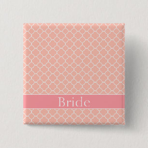 Pretty Bride Pink and White Button