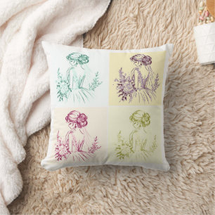 Pretty Bride Throw Pillow