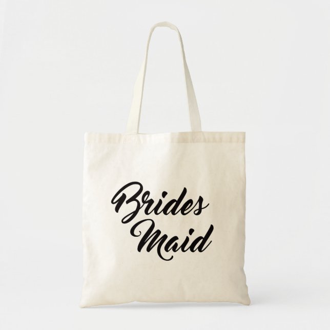 Pretty bridesmaid favor tote bag (Front)
