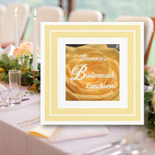 Pretty Bridesmaid Luncheon Custom Napkins