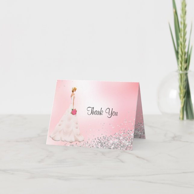 Pretty Bridesmaid Thank You Card (Front)