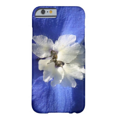 Pretty Bright Blue Flower Photo Barely There iPhone 6 Case