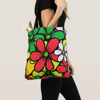 Pretty Bright Grouping of Summer Flowers Tote Bag