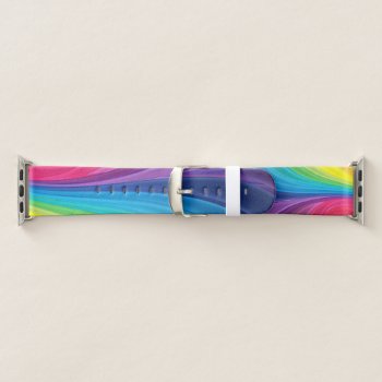 Pretty Bright Rainbow Gift For Her Apple Watch Band by Frasure_Studios at Zazzle