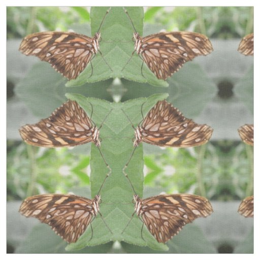 Pretty Brown Butterfly Macro Patterned Animal Fabric