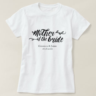 Pretty Brush Script Mother of the Bride T-Shirt