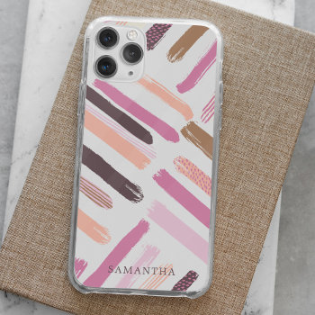 Pretty Brush Strokes Pattern Iphone 15 Pro Case by heartlocked at Zazzle