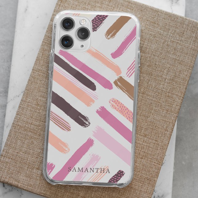 Pretty Brush Strokes Pattern Speck iPhone Case (Creator Uploaded)