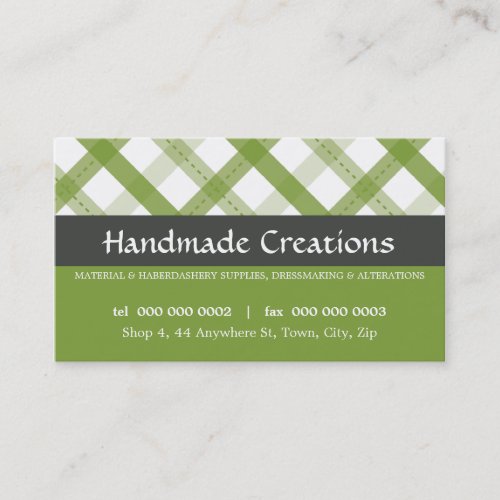 PRETTY BUSINESS CARD :: gingham pattern 9L