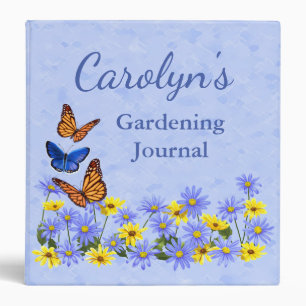 Pretty Butterflies and Daisies Spring Garden Binder