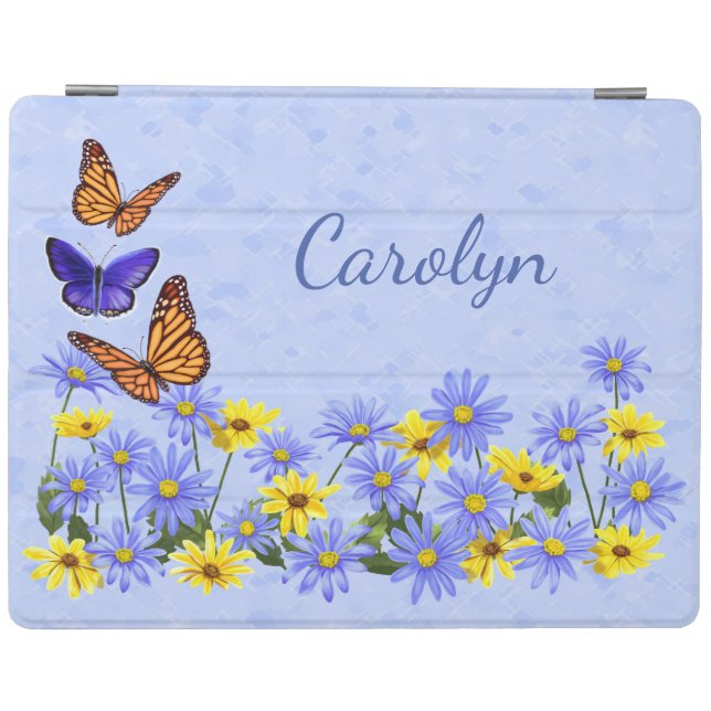 Pretty Butterflies and Daisies Spring Garden iPad Smart Cover (Horizontal)