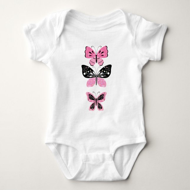 Pretty Butterflies  Baby Bodysuit (Front)