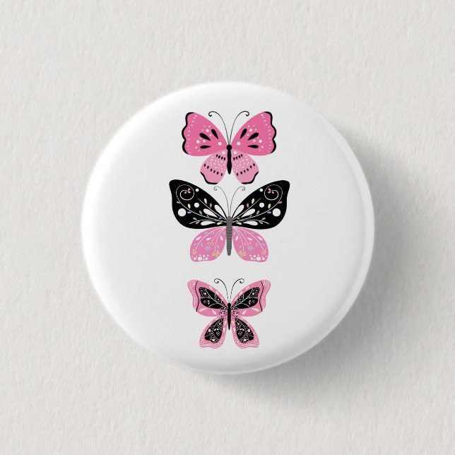 Pretty Butterflies  Button (Front)