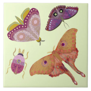 Pretty Butterflies Ceramic Tile