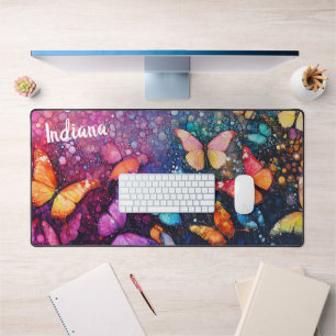 Pretty Butterflies Ethereal Painting Personalized Desk Mat