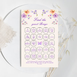 Pretty Butterflies Find The Guest Bingo Game
