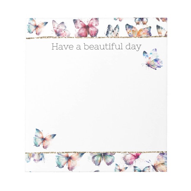Pretty Butterflies Notepad (Front)