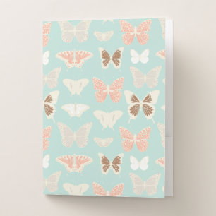 Pretty Butterflies Pattern Pocket Folder