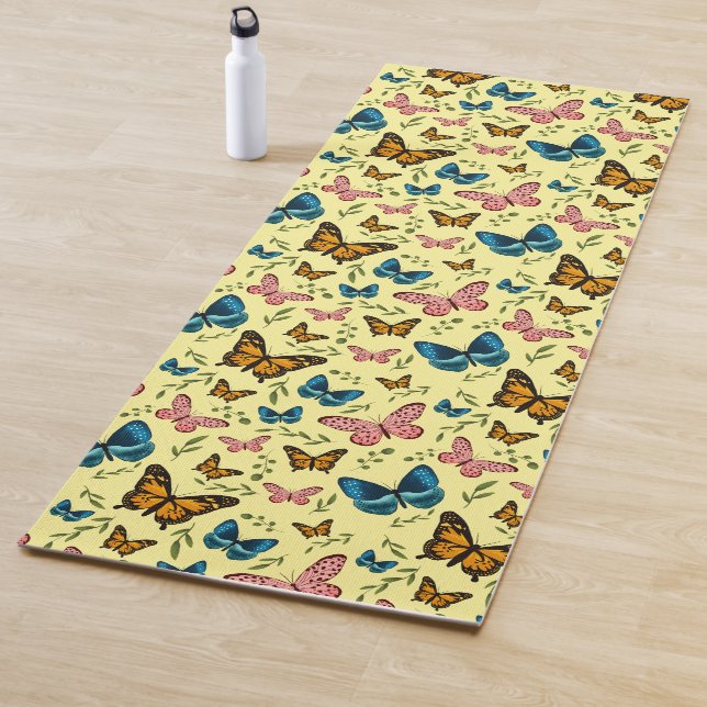 Pretty Butterflies Spring Yoga Mat (In Situ)