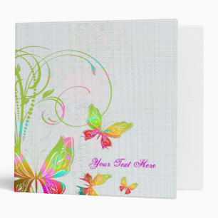 Pretty Butterfly 3 Ring Binder