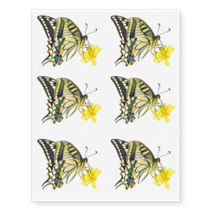 Pretty Butterfly and Flower Temporary Tattoos