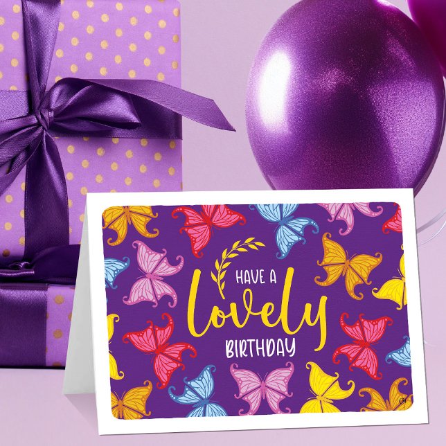 Pretty Butterfly Birthday Card (Creator Uploaded)