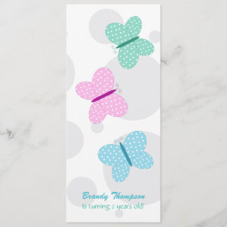 Pretty Butterfly Birthday Party Invitation