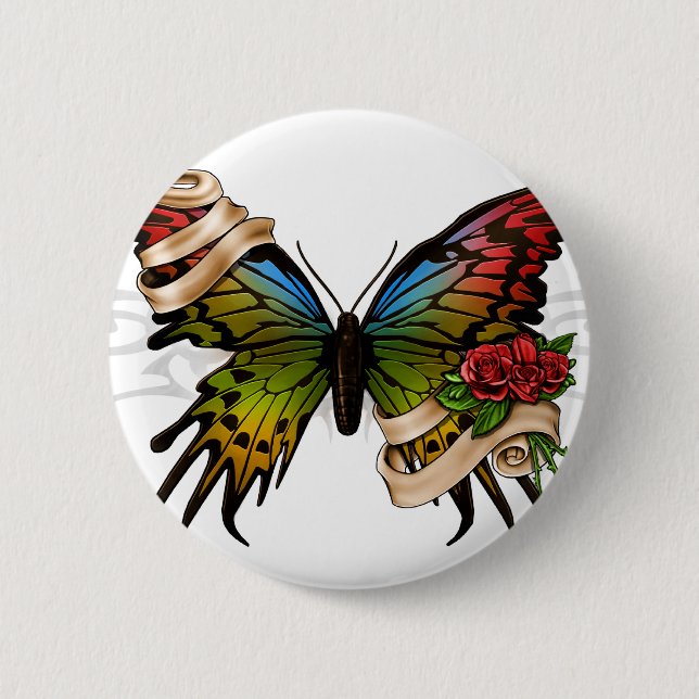 Pretty Butterfly Button (Front)