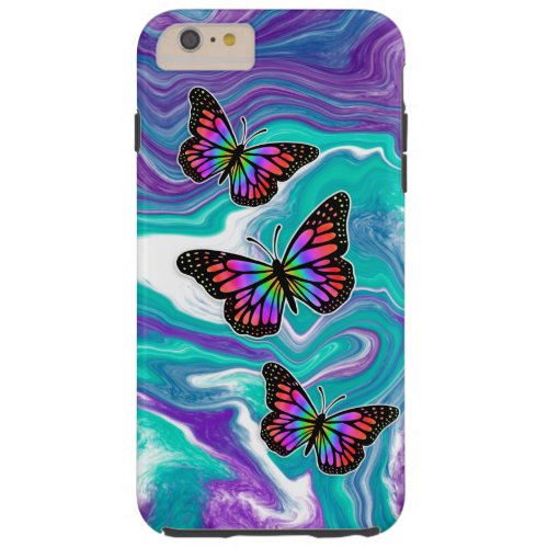 Pretty Butterfly Colorful Tough iPhone 6 Plus Case