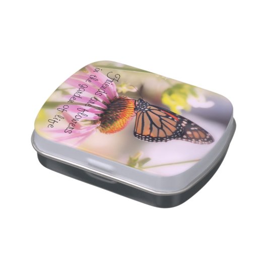 Pretty Butterfly Friends Quote Candy Tin (Side)
