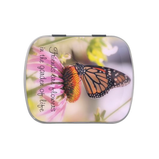 Pretty Butterfly Friends Quote Candy Tin (Top)