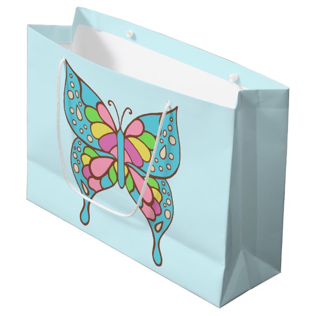 Pretty Butterfly Gift Bag (Front Angled)