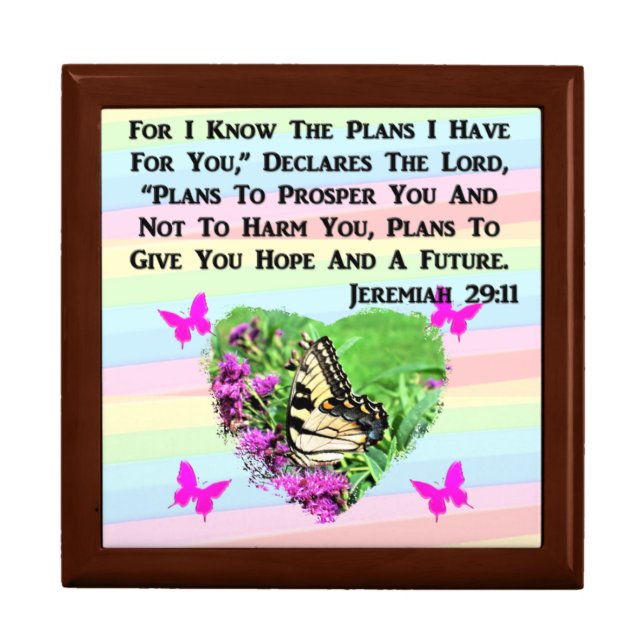 PRETTY BUTTERFLY JEREMIAH 29:11 GIFT BOX (Front)