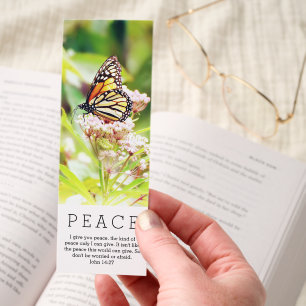 Pretty Butterfly John 14:27 Peace I Give You Bible Bookmarks