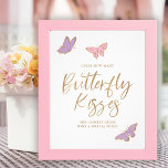 Pretty Butterfly Kisses Baby Shower Game Photo Print at Zazzle