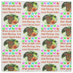 PRETTY BUTTERFLY NURSES ARE BLESSINGS FABRIC