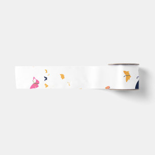 Pretty Butterfly Print Satin Ribbon