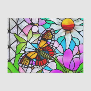Pretty Butterfly Stained Glass Crafting Decoupage Tissue Paper