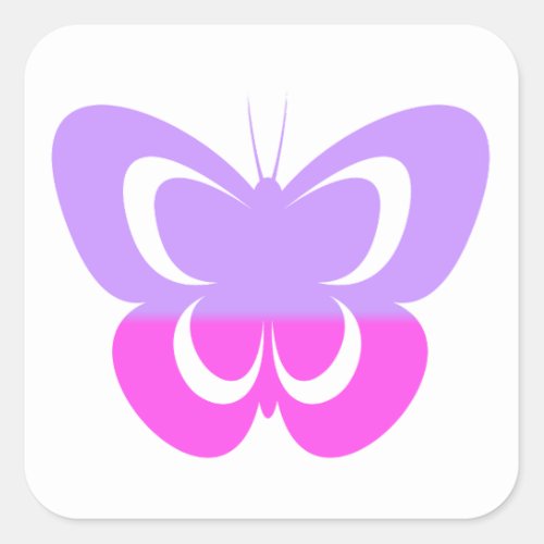 Pretty butterfly sticker square sticker