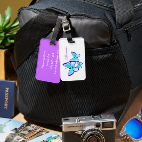 Pretty Butterfly Trio Luggage Tag