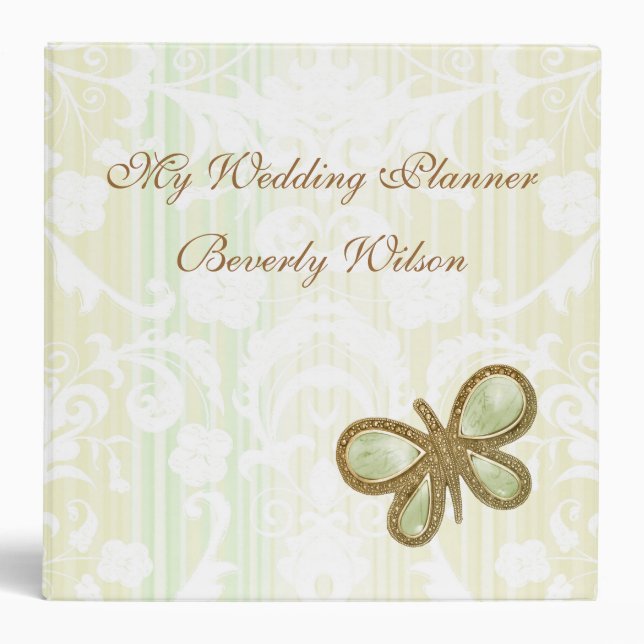 Pretty butterfly Wedding Binder (Front)