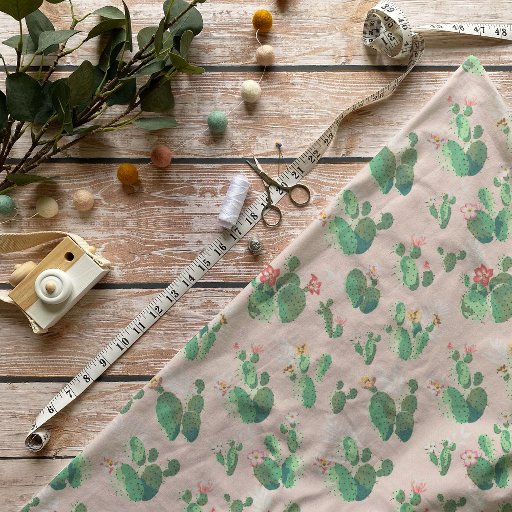 Pretty Cactus Print Fabric
