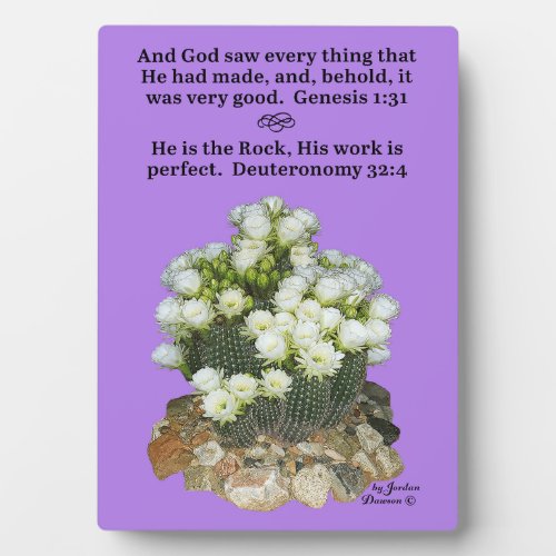 Pretty Cactus Scripture Plaque Genesis 131 and   