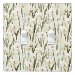 Pretty Calla Lilly Flowers Light Switch Cover